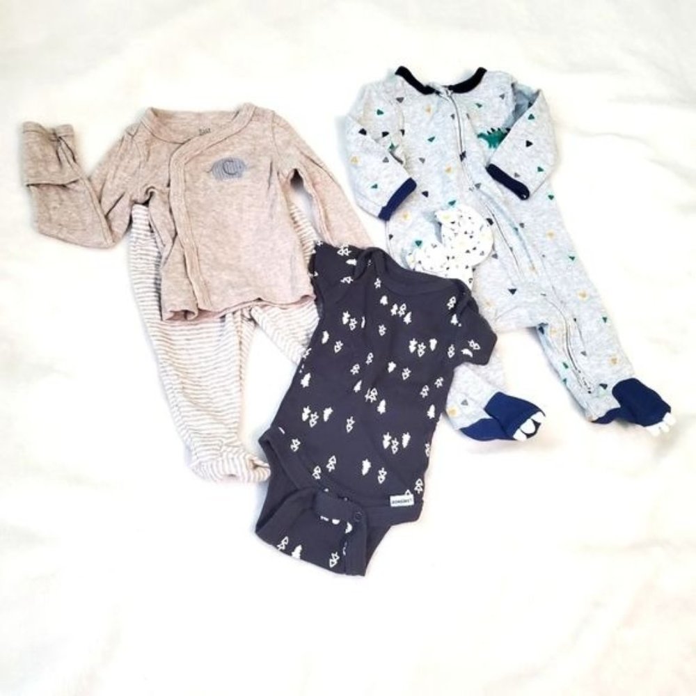 Newborn Bundle little Me footie, Just One You tracksuit, Gerber‎ bodysuit